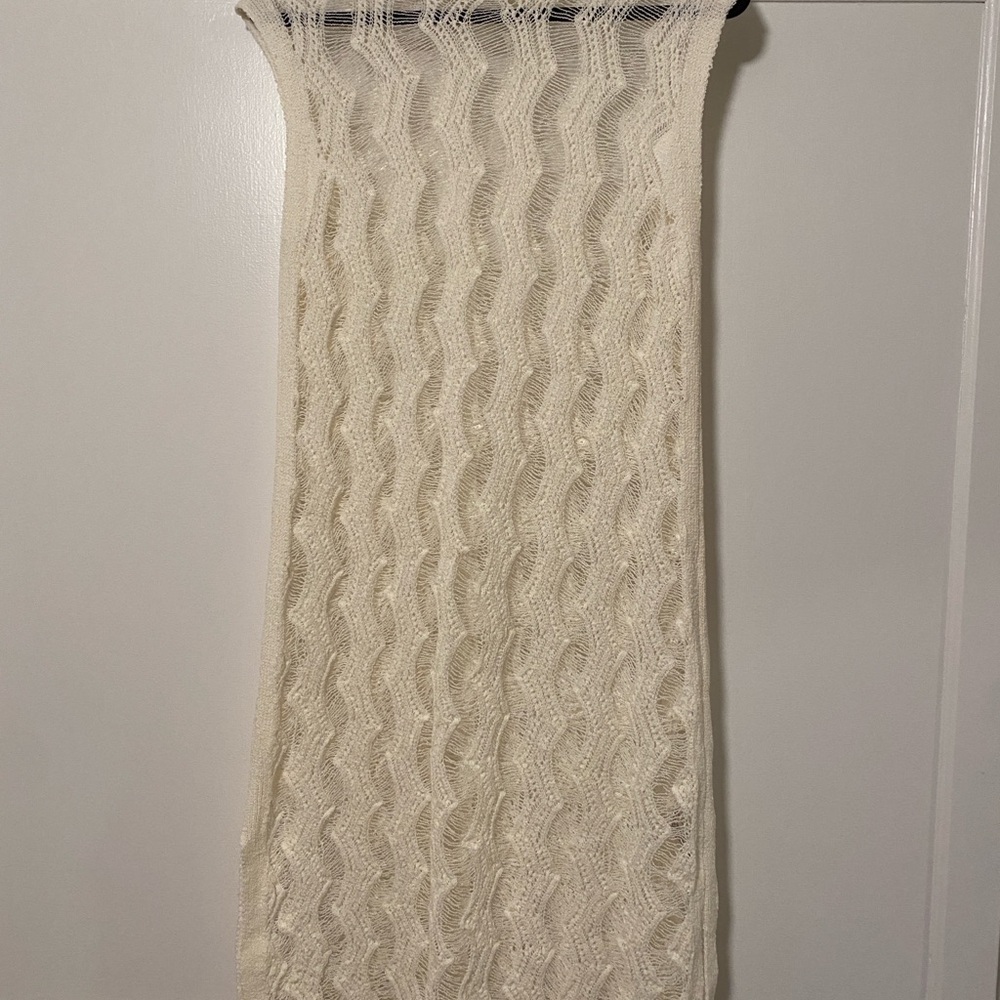 Zara Cream Open Knit Dress